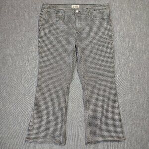 Madewell Jeans Womens Size 32 (34x27) Houndstooth Mid Rise Kick Out Flare
